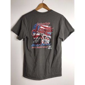 Sturgis South Dakota 2015 Men's Small Gray Double Sided Motorcycle T-Shirt